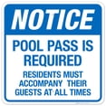 thumbnail image 1 of Pool Pass Is Required Sign, Pool Sign,, 1 of 1