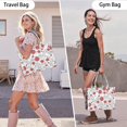 thumbnail image 6 of Large Capacity Tote Bag,Pioneer Flower Floral Print Pattern Handbag Fashion Luxury Tote Bag,15.7"x13"x 5.1" Inches,Laptop Compatible, 6 of 6
