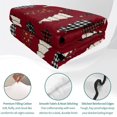 thumbnail image 4 of Quilts King Size Bedding Set, Red Christmas Lightweight Quilted Comforter, Xmas Trees Snowflakes Plaid Dots Winter Soft Reversible Bedspread Coverlet with Pillow Covers for All Season, 96" x 106", 4 of 9