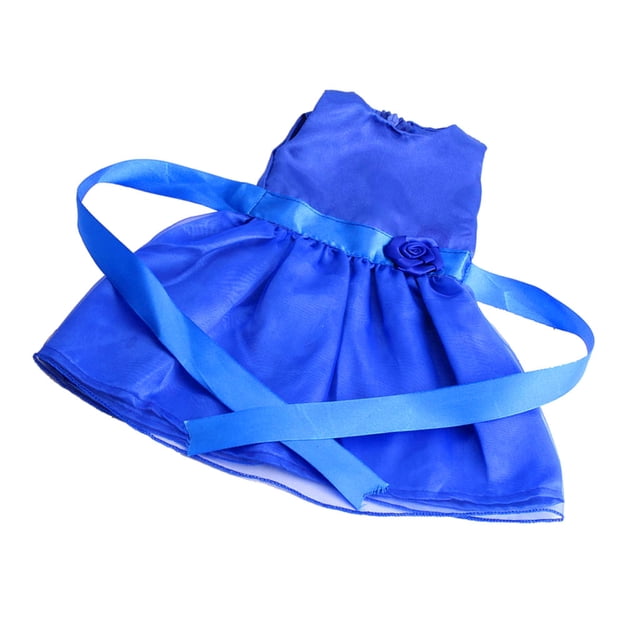 adorable vestido sin mangas con flor color de rosa para 18 '' muñeca azul Sunnimix Traje de vestido de muñeca