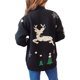thumbnail image 3 of TRKIYQC Suéter Femenino, Patrones de Elk de árbol de Navidad Cuello Simulado Manga Larga Prendas de Punto Traje de Invierno TRKIYQC moda, 3 of 5