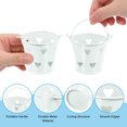 thumbnail image 3 of Uxcell 2.4"x2" Mini Metal Buckets Colorful Easter Bucket Small Hollow Heart Shaped Pails White 3 Pcs, 3 of 6