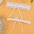 thumbnail image 3 of HomeGardon Socks for Women White Garters for Bride 2 Pieces, Wedding Garter for Bride Elasticity Lace Garter, Wedding Garter Set for Bride, 3 of 4
