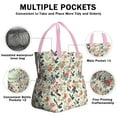 thumbnail image 3 of Pioneer Flower Drawstring Lunch Bag Women - Drawstring Lunch Bag Insulated for Work Office - Stain-Resistant Large Lunchbags for Women with Multi-Pockets, 3 of 6