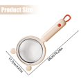 thumbnail image 3 of Reusable Plastic Fine Mesh Strainer with Long Handle – Kitchen Sieve for Coffee, Rice, Quinoa, Flour, Baking & More, #A, 3 of 9