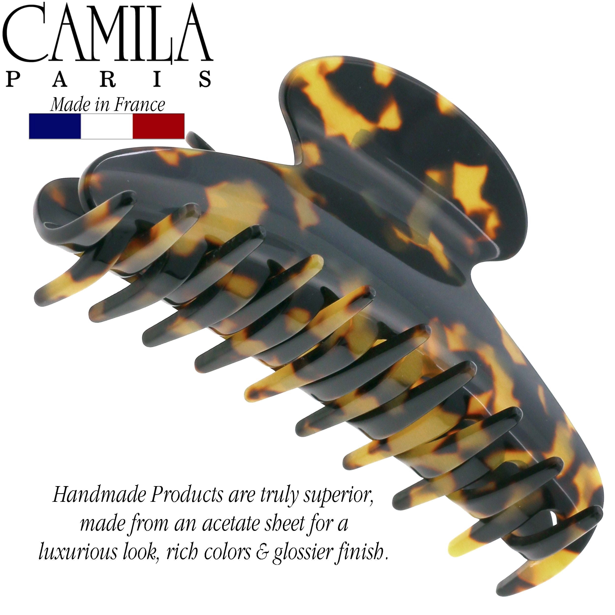 Camila Paris CP3030 French Hair Clip for Women Thick Hair for Long Curly Wavy Hair, Handmade Tokyo, Girls Hair Claw Clips, Durable Styling Big Claw Clip for Thick Hair, Strong Hold Grip Made in France