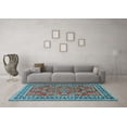 thumbnail image 3 of Ahgly Company Indoor Rectangle Persian Light Blue Traditional Area Rugs, 6' x 9', 3 of 4