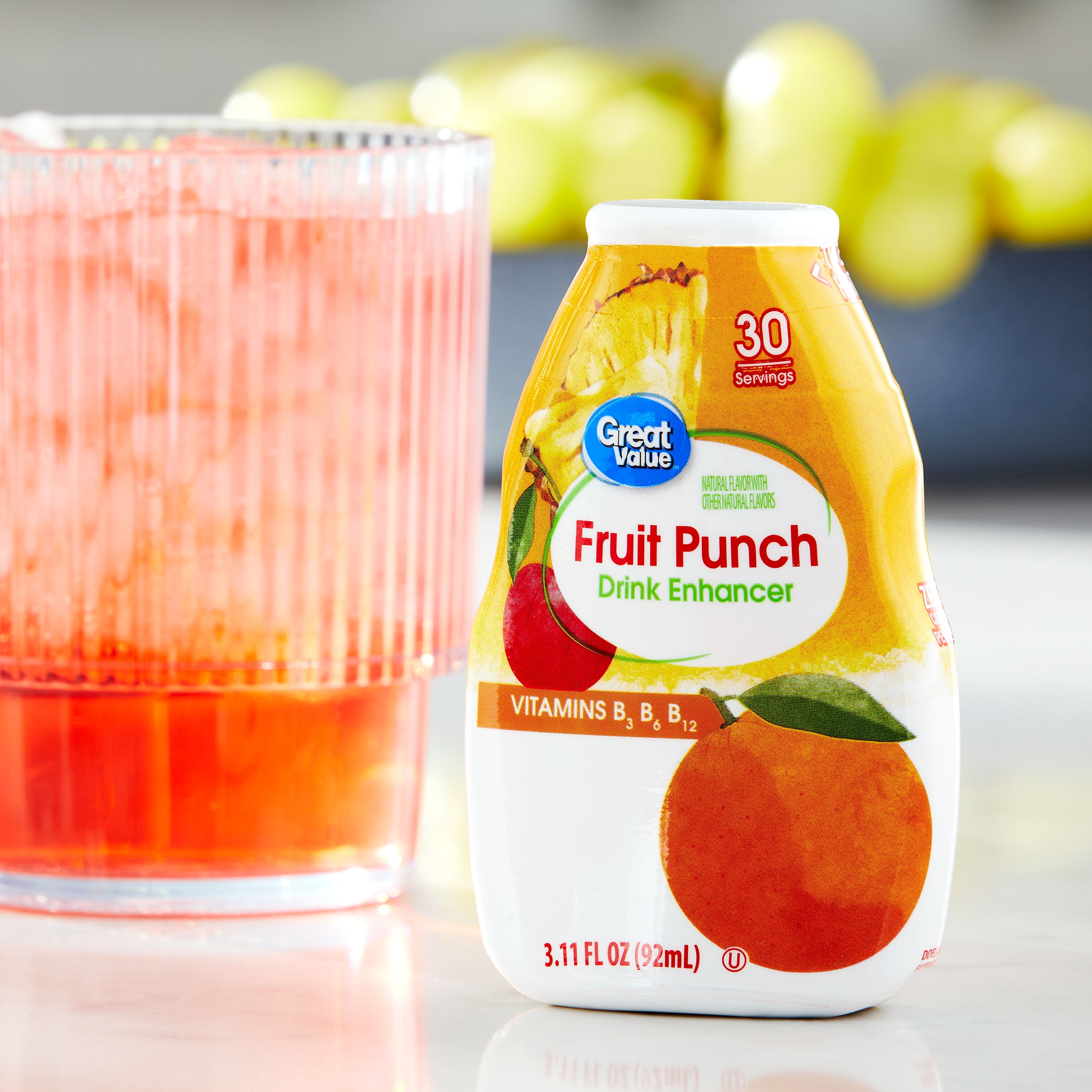 2 pack) Great Value Fruit Punch Drink Enhancer, 3.11 fl oz