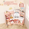 thumbnail image 6 of Pirecart Kids Corner Play Kitchen Set, Wooden Toddler Kitchen Toy with Lights & Sounds, Sink, Faucet, Ice Maker and Washing Machine, 6Psc Cooking Accessories, Pink, 6 of 9