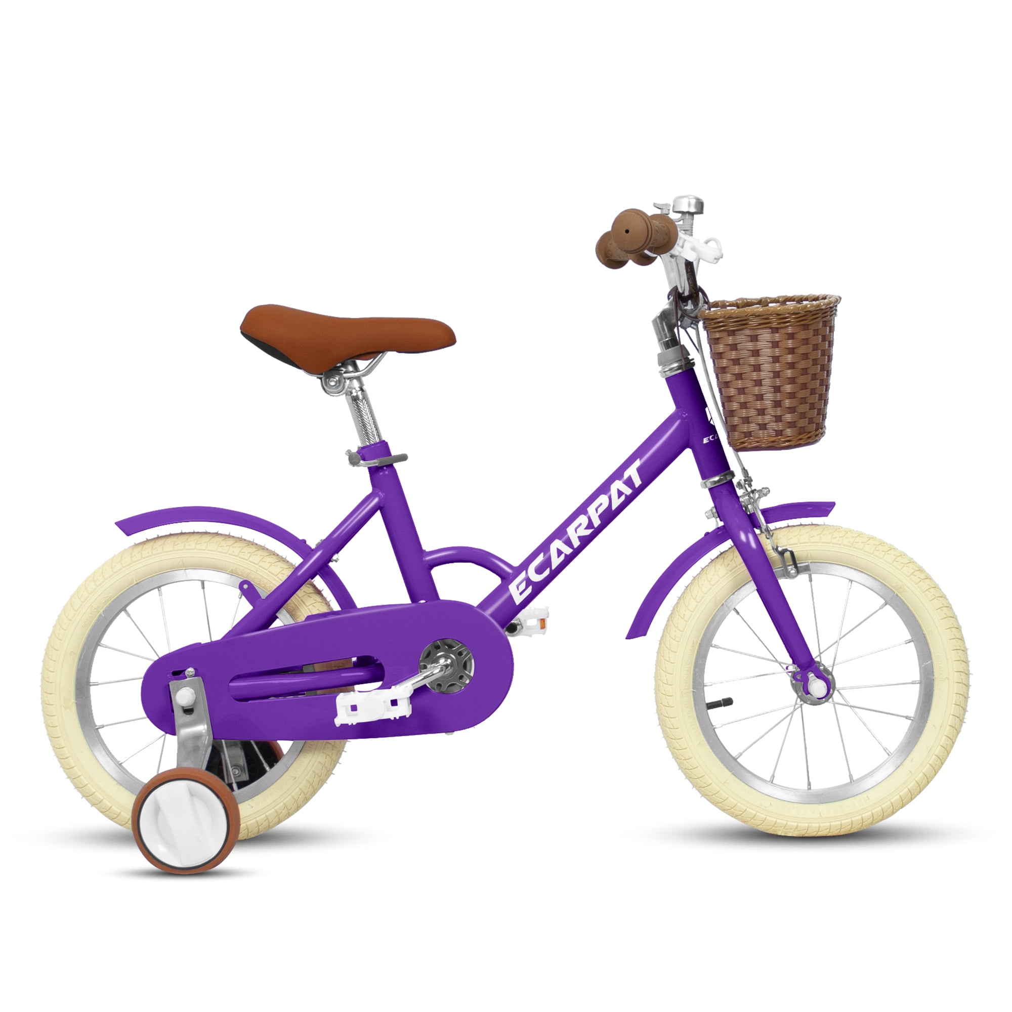 14 Kids Bike for Girls 1 Speed Child Bicycles for 2 4 Years with Removable Training Wheels Front V Brake Purple Walmart