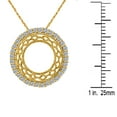 thumbnail image 3 of Mauli Jewels Engagement Necklace for Women 1/2 Carat Antique Round Diamond Pendant 4 prongs 10K Yellow Gold With 18'' Chain|Silver Chain, 3 of 7