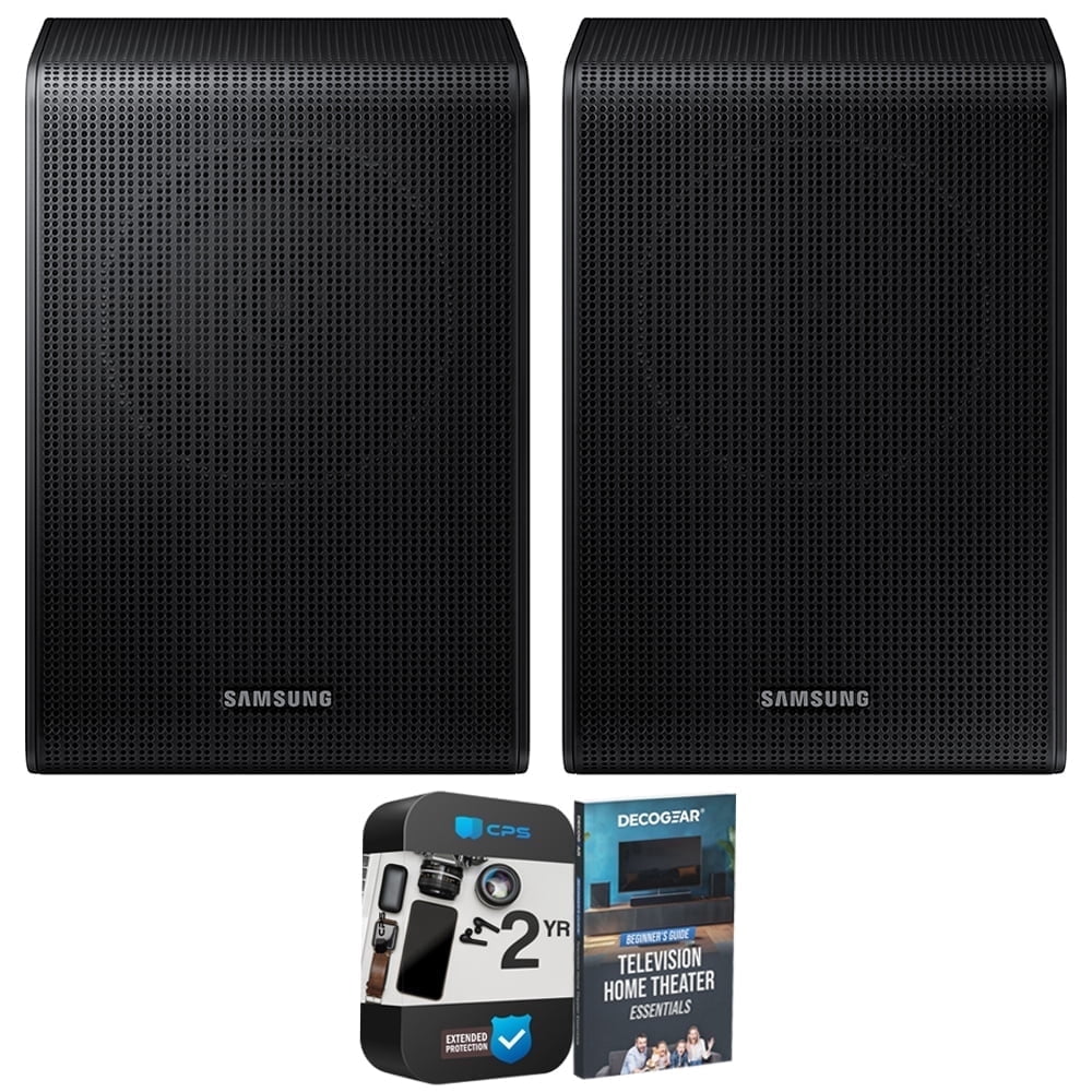 Samsung SWA-9250S Wireless Rear Speaker Kit (2025) Bundle with 2 YR CPS Extended Warranty and Deco Gear Complete Home Theater Beginner's Guidebook
