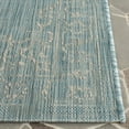 thumbnail image 4 of SAFAVIEH Courtyard Clodagh Medallion Indoor/Outdoor Runner Rug, Aqua/Grey, 2'3" x 8', 4 of 12