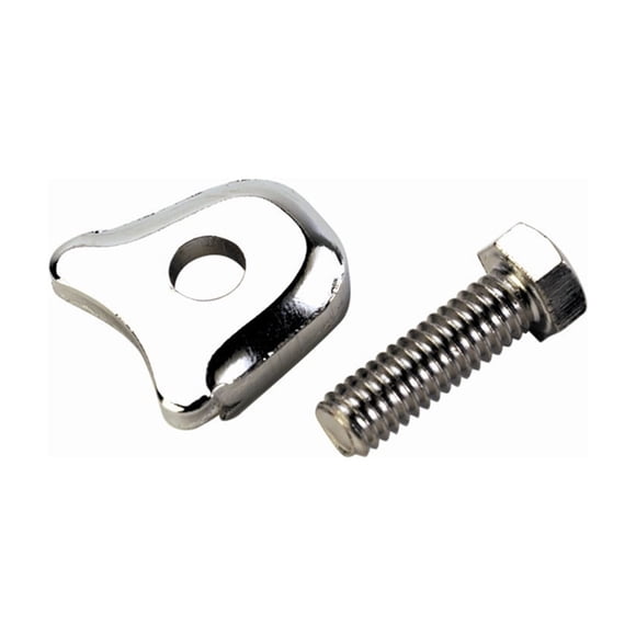 Ford Performance Distributor Clamp M-12270-A302 Ford 2.3 HSC/V6 Or V8 Fe Block; Chrome Plated; Steel; Not For Sale On Pollution Control Vehicles