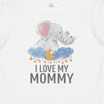 thumbnail image 4 of Inktastic I Love My Mommy Cute Elephants in Night Sky Boys or Girls Baby T-Shirt, 4 of 5