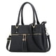 thumbnail image 1 of Bolso bandolera de piel con asa para mujer, D-Negro, M, 1 of 5