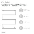 thumbnail image 3 of Voltaire 5-Bar Electric Towel Warmer in Chrome, 3 of 10