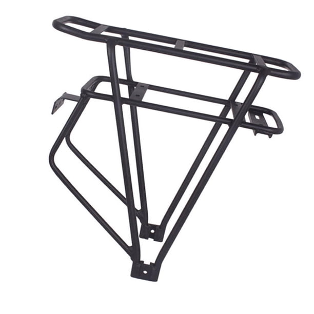 Portaequipajes trasero para bicicleta eléctrica con soporte de batería, universal, resistente, con buena capacidad de carga, instalación rápida, negro