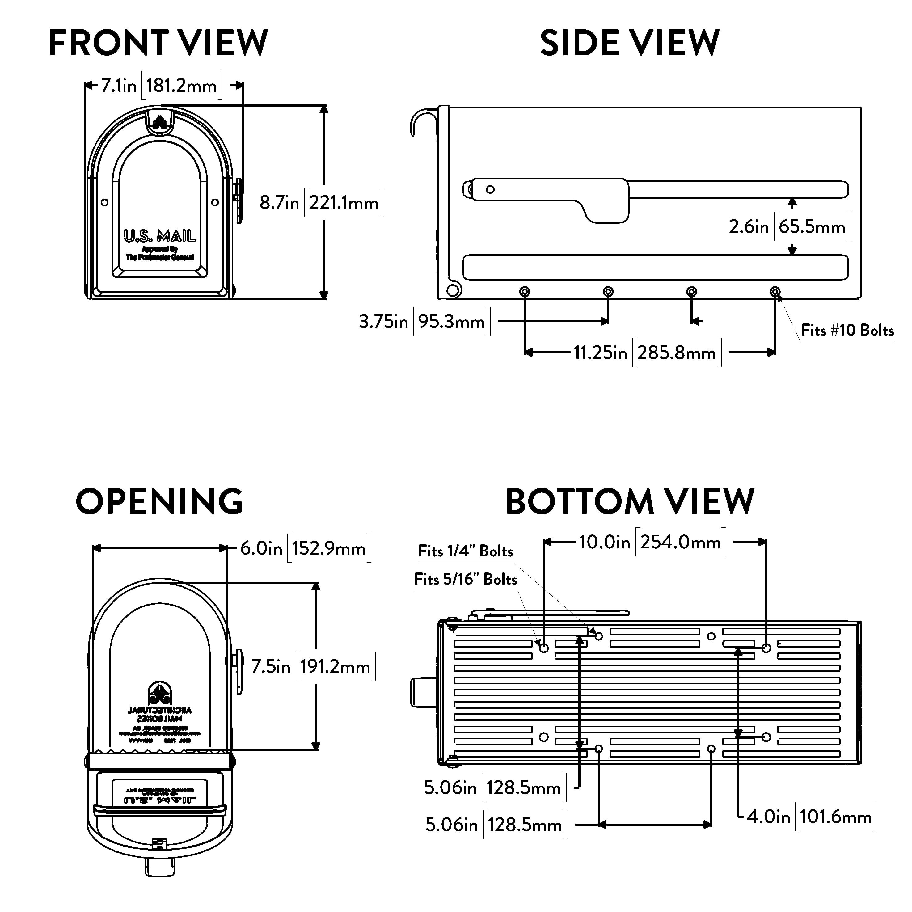 Architectural Mailboxes MB1™ Weather-Resistant Steel Metal Post Mounted Mail Box for outside, Red, Medium Curbside Mailbox with Magnetic Latch, USPS Approved for Residential Delivery