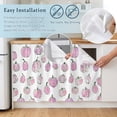 thumbnail image 5 of Pink Pumpkins Fall Cabinet Curtain 28"Wx51"L, Dustproof Storage Cabinet Curtain with Self Adhesive Tape, Watercolor Thanksgiving Tall Pantry Cover Drape for Kitchen, Laundry Room, Utility Closet, 5 of 9