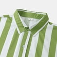thumbnail image 3 of TAIAOJING Mens Shirts Summer Hawaii Striped Print Short Sleeve Turn Down Collar Button Blouses Mint Green XXL, 3 of 4