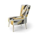 thumbnail image 3 of Designart "Glamorous Art Deco Abstract II" Chaise d'Appoint Noire Abstraite - Fauteuil Moderne pour Salon, 3 of 7
