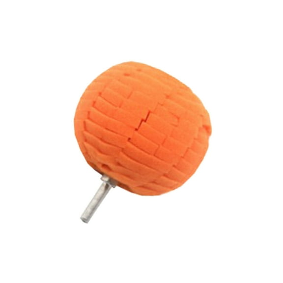 Polishing Sanding Abrasive Ball 3 Inch Buffering Wheel Diameter with 1/4 Inch Shank for Mirror Stainless Steel Copper Aluminum Car Trims Details Orange