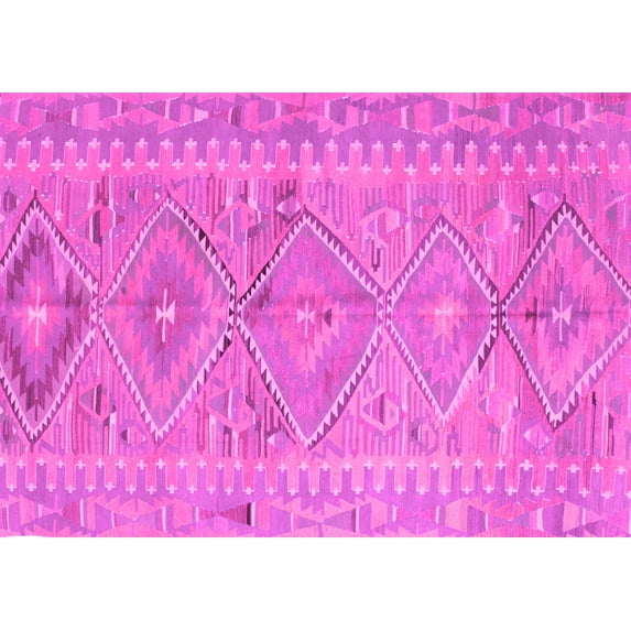Ahgly Company Indoor Rectangle Southwestern Pink Country Area Rugs, 2' x 4'