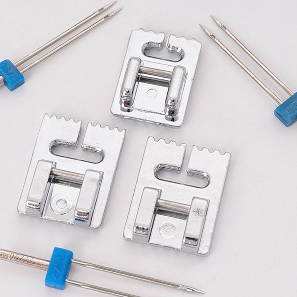 OUNONA 1Set Universal Sewing Machine Presser Foot with Double Needle for Smooth Fabric Control and Durable Stitching