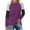 Purple1, variant on Lmnyox Women's Long Sleeve T Shirt Color Block Crew Neck Basic Tee Dropped Shoulder Casual Loose Shirts Tops