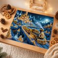 thumbnail image 4 of Fantasy Diamond Art Kit, 12 Inch Framed Ice Winter Train Scenic Pearl Diamond Painting for Adults, Unique Wall Art Home Decor Craft Kit, 4 of 4