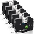 thumbnail image 1 of Cinta de casete compatible para Brother TZe-231 TZe231 12 mm 0,47 Ptouch 1000 Tape, para Brother Ptouch PT-H105 H107B H100LB E100 H110 D210 Label Maker, negro sobre blanco 5X dontodent Kuyhfg Sin marca, 1 of 5