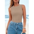 thumbnail image 3 of PRETTYGARDEN Tank Top for Women Summer Casual Sleeveless Ribbed Slim Fitted Basic Tee Shirts Spring Fashion Y2k Clothes, 3 of 10