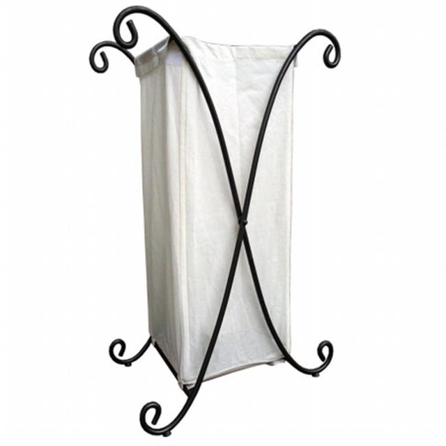 Pangaea Home & Garden FM-C4066 Hamper w - Canvas - Pewter