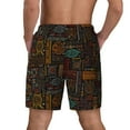 thumbnail image 4 of Uemuo Polynesian Turtles Pattern Mens Swim Trunks Quick Dry Board Shorts with Mesh Lining, Stretch Beach Shorts Quick Dry No-Chafing Board Shorts-Large, 4 of 9