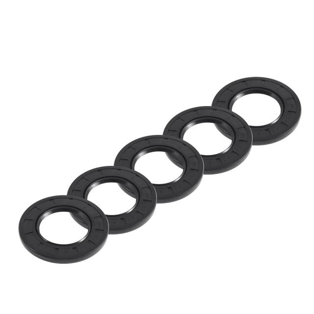 Anillo de Sello de Aceite Universal TC Doble Labio con Resorte de Acero 35x62x5mm Alta Presión Caucho NBR Negro 5pcs