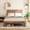 Dark Brown, variant on NNV Full Size Rustic Wood Platform Bed Frame, BLACK