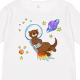 thumbnail image 4 of Inktastic Otter Space cute otter with rocket pack Boys or Girls Long Sleeve Toddler T-Shirt, 4 of 5