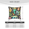 thumbnail image 2 of Housses de Coussin Décoratives en Velours Lot de 2, Housse de Coussin Carrée Douce avec Fermeture Éclair Invisible Impression de Notes Amusantes, 16"x16 Pouces, 2 of 6