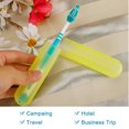 thumbnail image 3 of Unique Bargains 2pcs Yellow Plastic Toothbrush Case Portable Traveling Camping Toothbrush Keeper Holder Case Box, 3 of 7