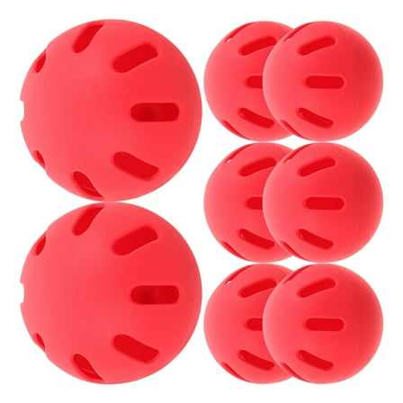 RENACLIPY Soft EVA Baseballs for Practice with Aerodynamic Hole Design, Red Training for Kids and Adults
