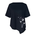 thumbnail image 4 of Blusa de manga corta con estampado de cuello redondo informal para mujer a la moda, Tops de verano Fridja ghk3806, 4 of 5
