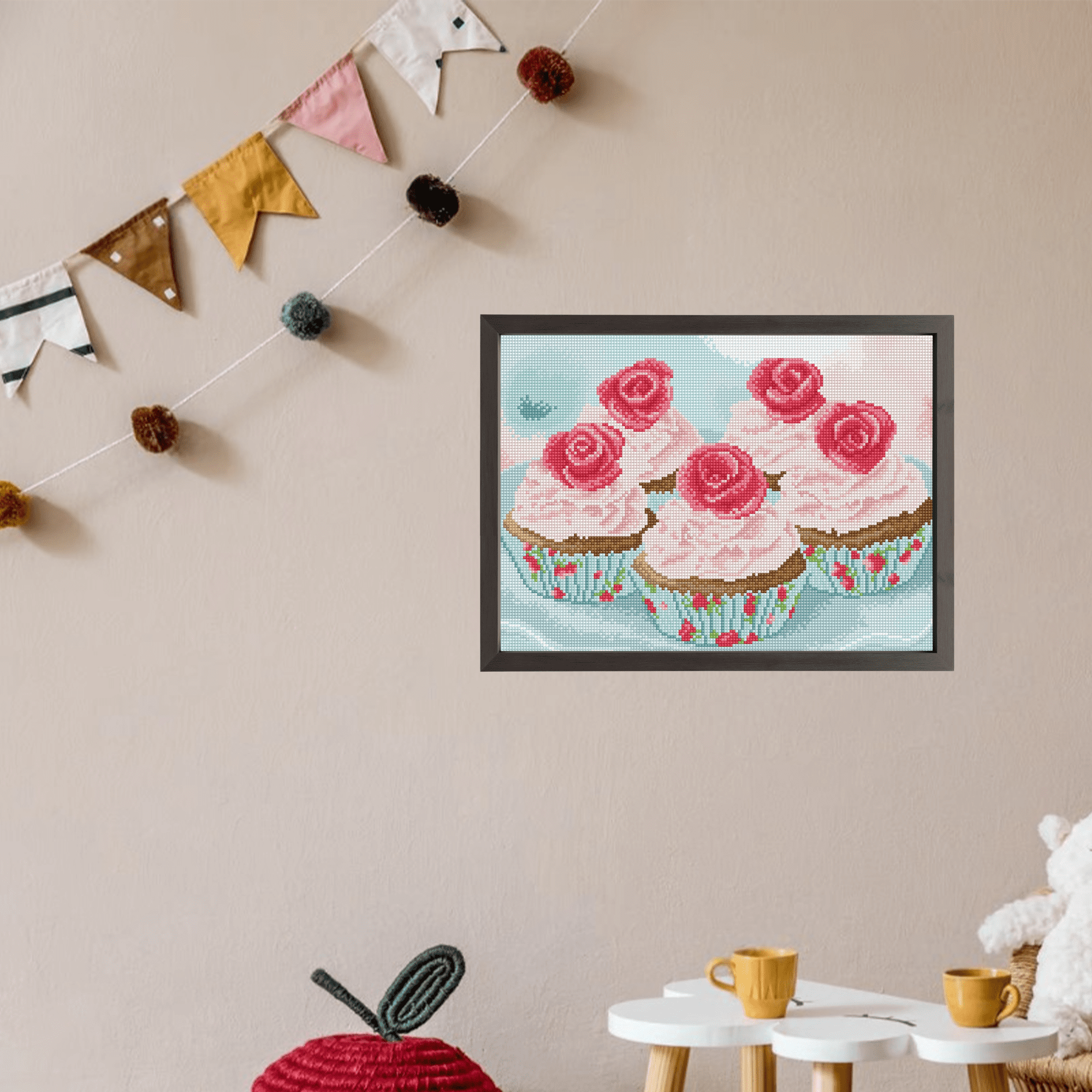 Diamond Dotz Party Time Cupcake Diamond Painting Kits for Adults - Diamond Art Kits a Relaxing Creative Craft Kit with Dotz Gems 16.9"x12.2"