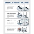 thumbnail image 5 of Stainless Steel Work Table, with 3-Sided Backsplash & Wheels, Height-Adjustable Undershelf, Prep Commercial Table for Restaurant, Hotel, Home and Warehouse, 24x30inch, 5 of 8
