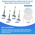 thumbnail image 2 of ABPETE 8 Pack Mop Pads Replacement for Shark S8000 S8001 S8200 S820 S8201 S7001 S7201 S7000 S7005 S7020 S7001 S7020 7001 S7201 7003 Steam Mop, Dirt Grip Soft Scrub Pads, 2 of 8