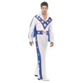 thumbnail image 2 of Evel Knievel Costume Adult White Blue Licensed Fancy Dress Medium Male Party Book Week Halloween, 2 of 4