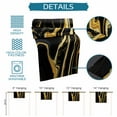 thumbnail image 5 of Black Gold Marble Table Runner 72 Inch Long Dresser Scarves Cotton Linen Tablerunners Modern Geometric Textured Dining Kitchen Burlap Table Setting Decor for Wedding Party Holiday Home, 14"x72", 5 of 6