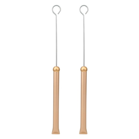 2 Pcs Drum Brush Retractable Steel Wire Stick Brush for Jazz Drum Set for Learner <br>(Golden )