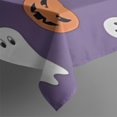 thumbnail image 3 of Purple Halloween Ghosts Skulls and Bats Rectangle Tablecloth 60"x84",Waterproof Polyester Rectangle Table Cloth, Wipeable Spillproof Polyester Tablecloth for Dining, Camping, Indoor and Outdoor, 3 of 5