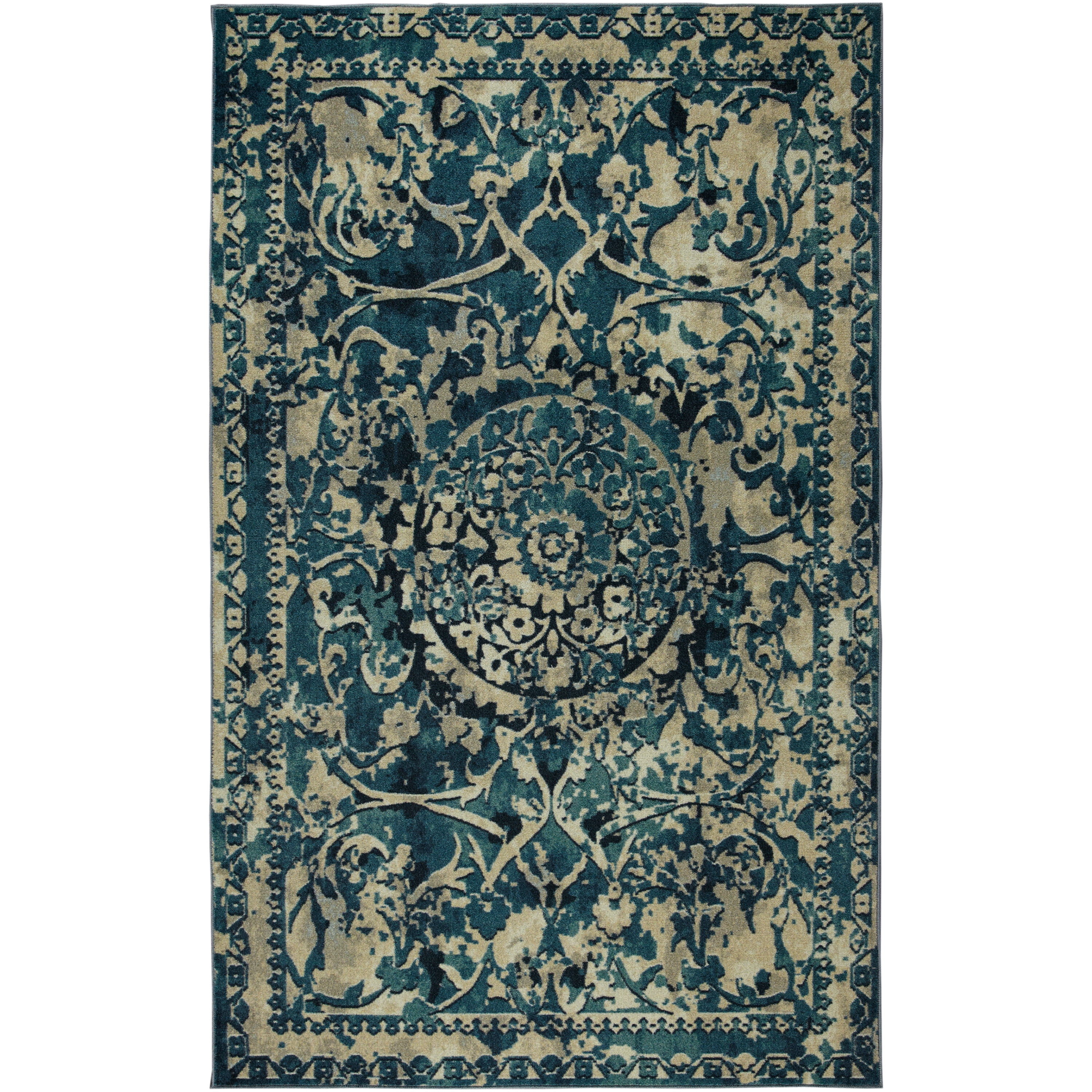 Artistic Weavers Evangelina Blue and Charcoal Transitional 7'10 x 10'3 Area Rug 